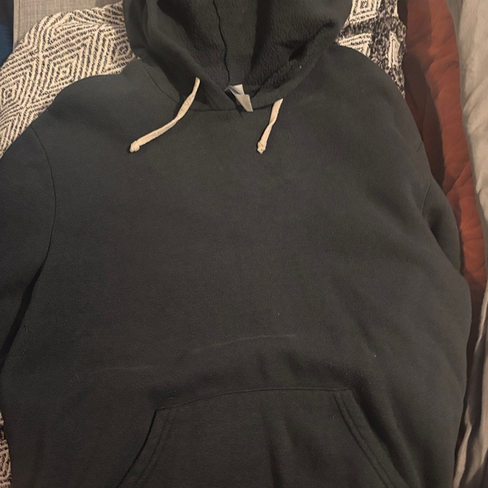 Alternative Black Hoodie with Cream Drawstrings